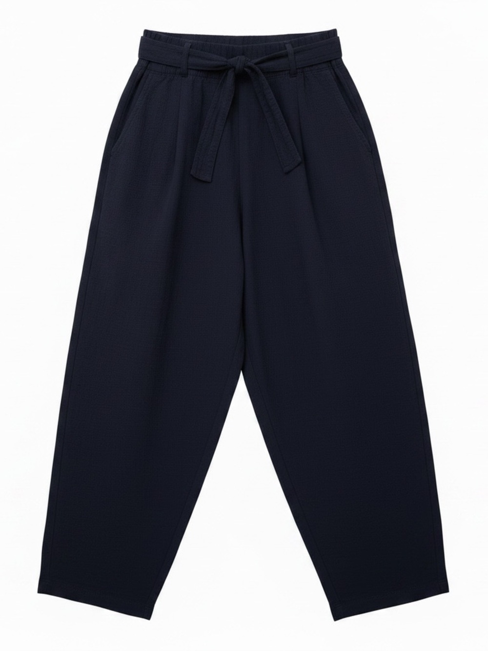Tommy Hilfiger navy blue Paperbag Waist Cropped Pants